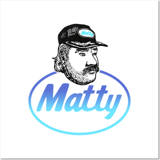 Matty Chef Canada Matheson Logo Blue Face Art Funny Posters and Art